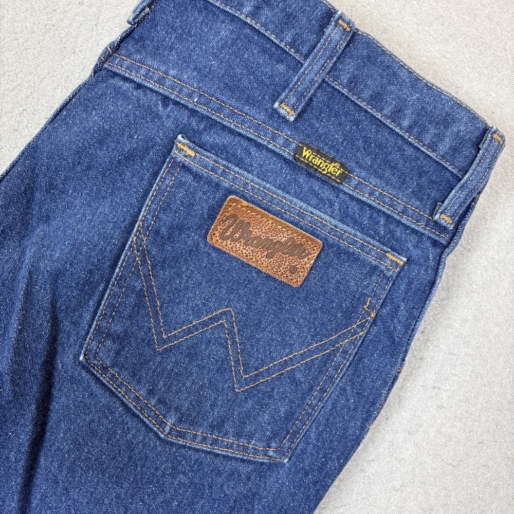 VTG Wrangler 945NAY Dark Wash Original Blue Straight Leg Jeans 36X29 Made In USA